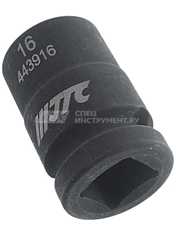 Головка торцевая ударная 12-гранная 1/2" х 16мм, длина 38мм