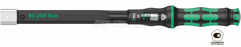 Click-Torque X 4 Ключ динамометрический для сменных насадок, гнездо 14x18 мм, 40-200 Нм, погрешность ± 3%, 480 мм
