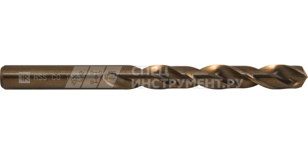 Сверло спиральное по металлу HSS Co в ПВХ упаковке, d4.4 мм