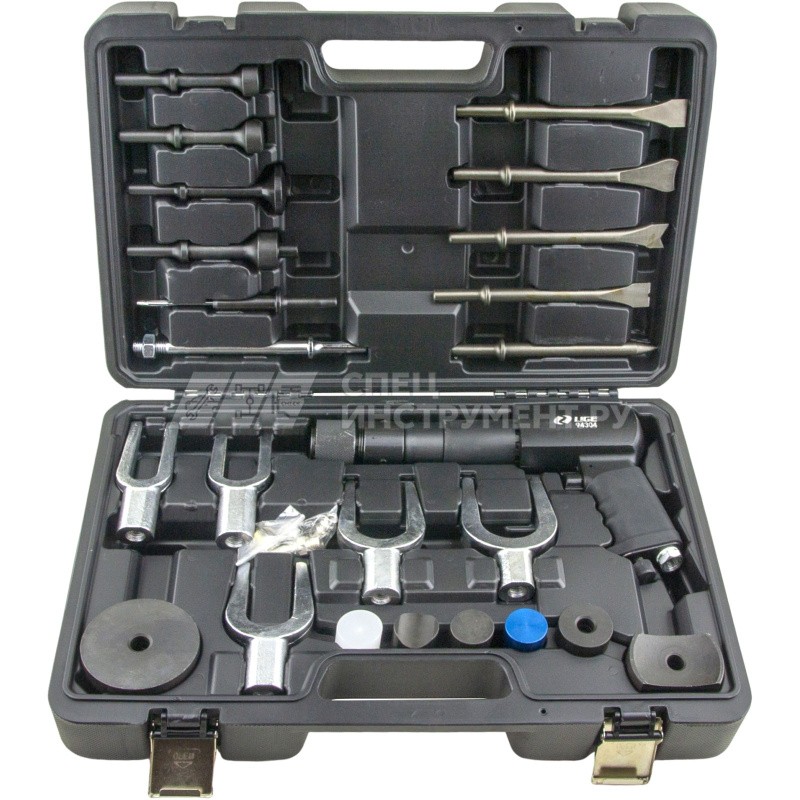 Пневмомолоток многофункциональный 25пр., (ход 10мм, 2100 ударов/мин, 6bar, NTP 1/4") в кейсе LG-94304 LIGE /1 NEW