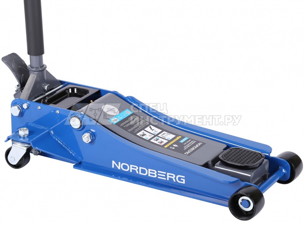 Домкрат подкатной 4 т, низкий подхват, педаль