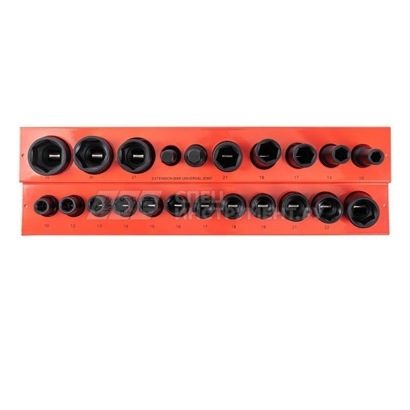 Головки ударные 1/2", набор 22 пр. (6-гр.)