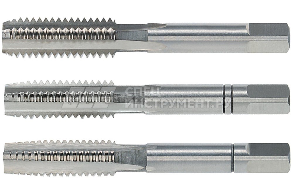 Метчики ручные M5x0.8, комплект из 3 штук