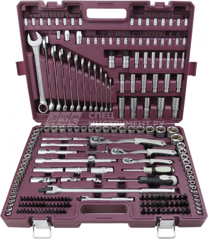 TS217 Набор инструмента универсальный 1/4", 3/8", 1/2"DR, 217 предметов
