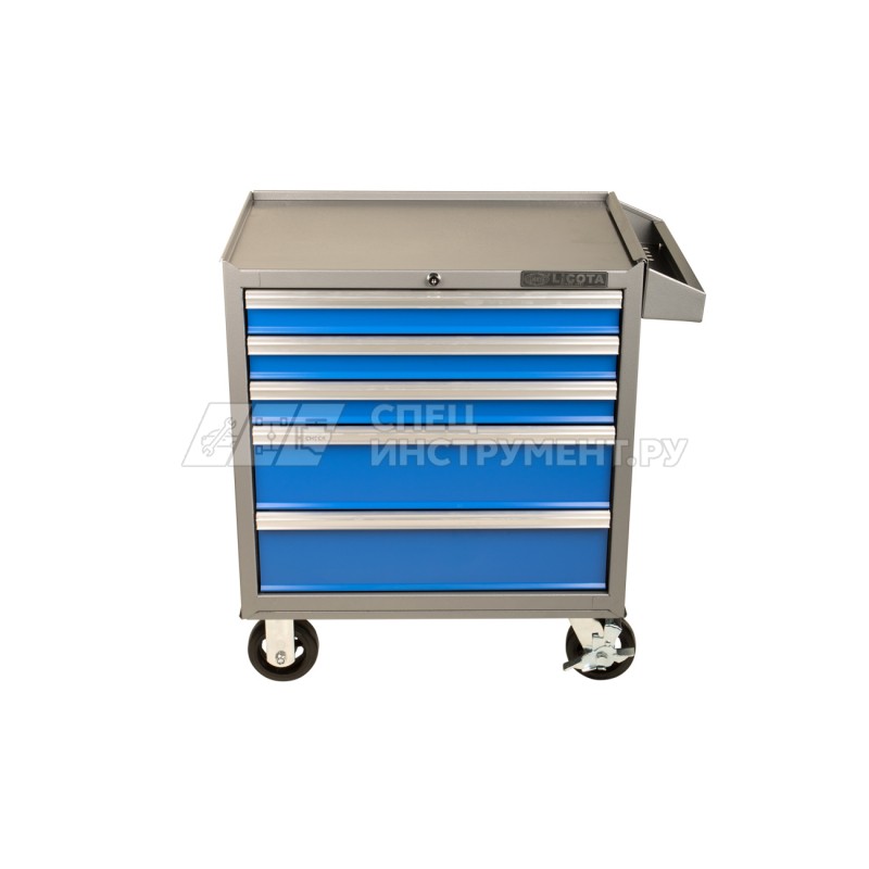 Тележка инструментальная, 5 полок, сине-серая