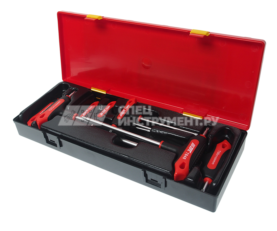 Набор ключей TORX с отверстием с Т-образной ручкой T10H-T40H 7пр.
