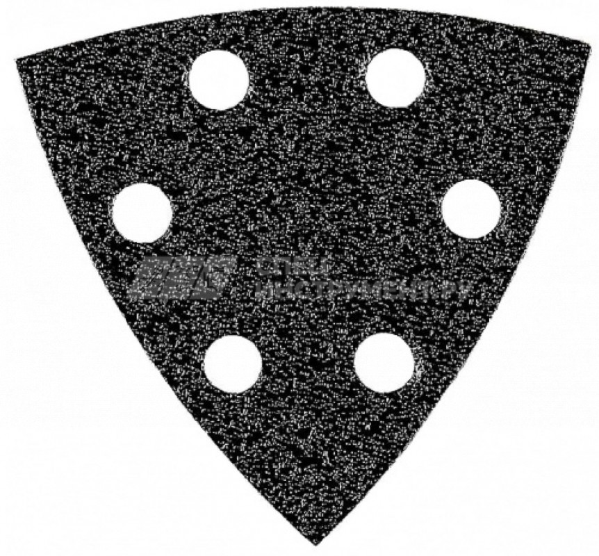 Треугольник шлиф. URAGAN "Универсальный водостойкий с покрытием стеарата цинка" 6 отв, P320, 93мм, 5шт