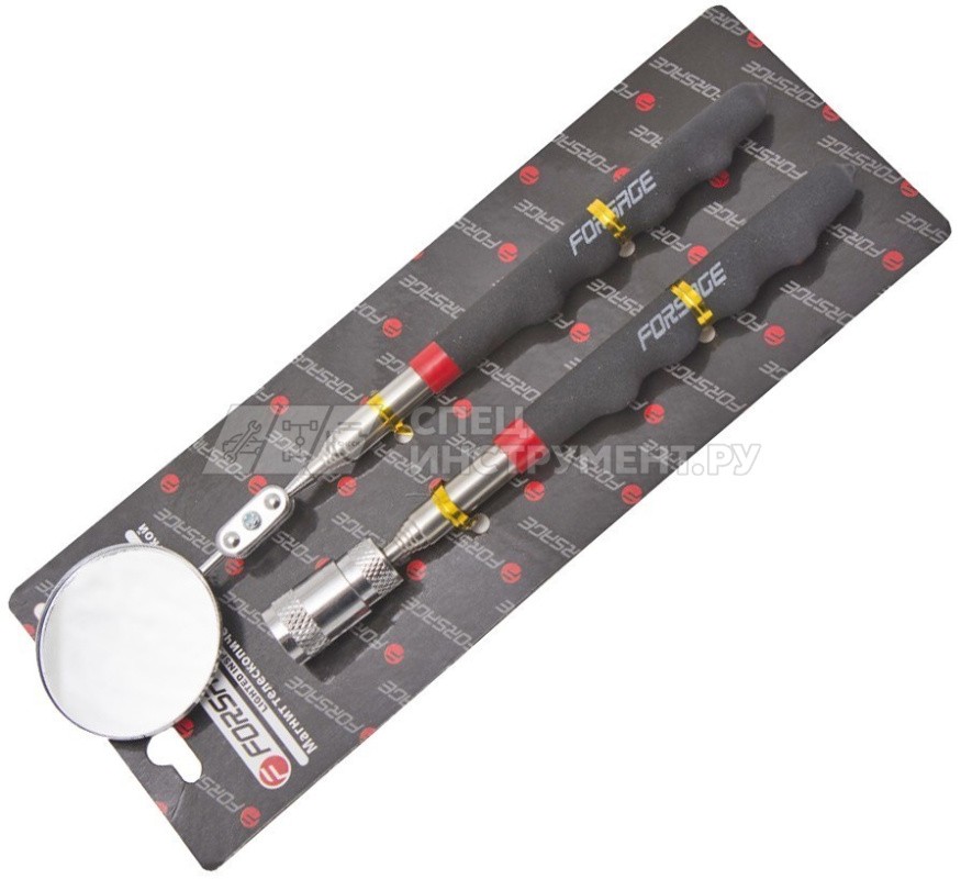 Набор приспособлений (зеркало: 245-865мм, магнит с подсветкой: 190-810мм) 2пр., в блистере