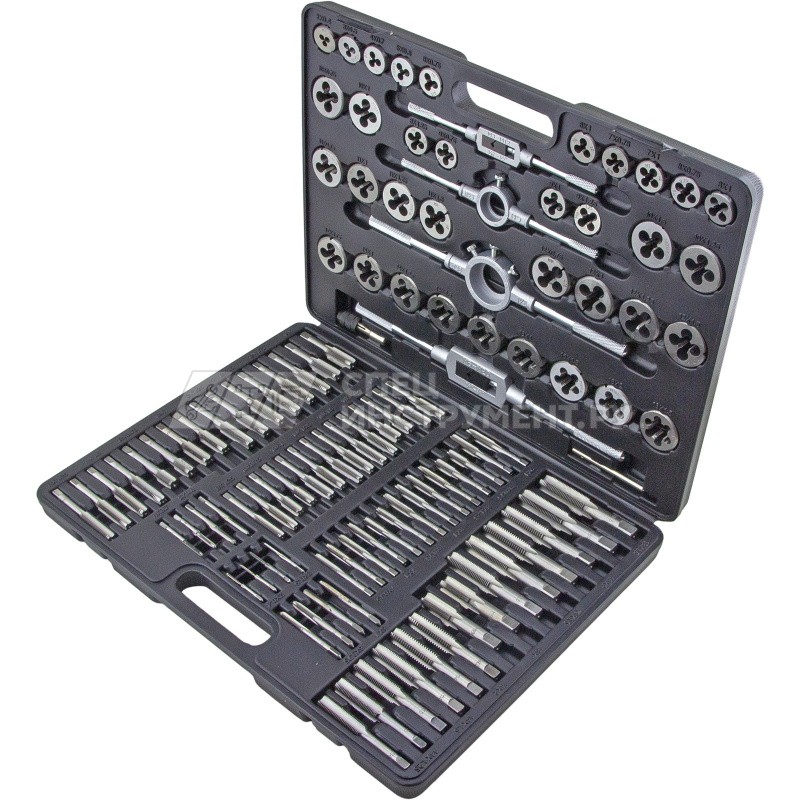 Набор метчиков и плашек ER-01101:метрический 110пр. ЭВРИКА