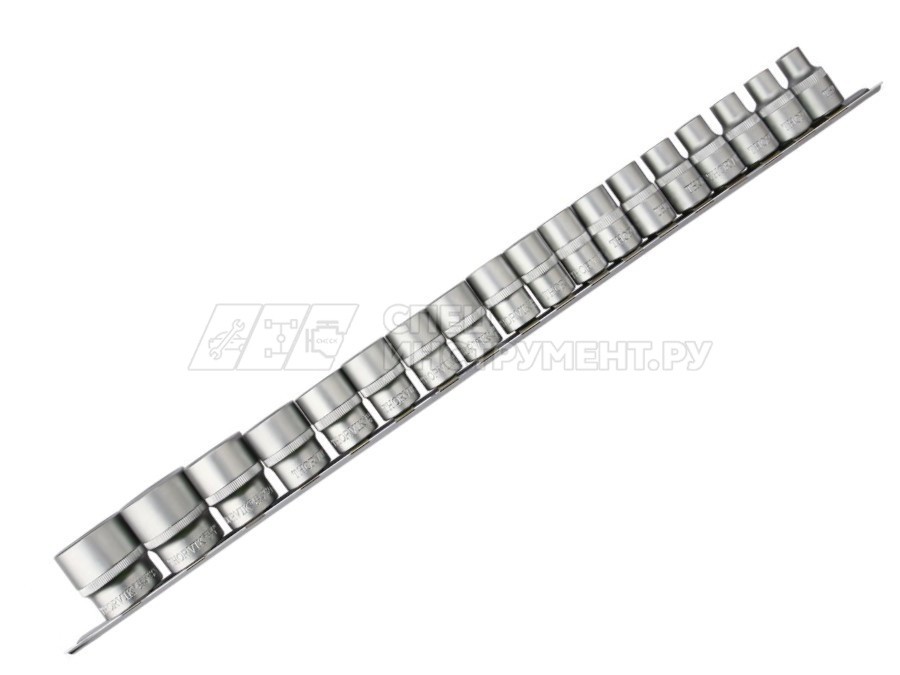 S13S1118SM Набор головок торцевых 1/2"DR на держателе, 8-32 мм, 18 предметов