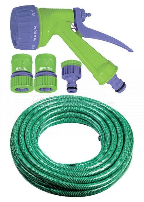 Набор поливочный, шланг 3/4" 25м, 7-реж пистолет, соед,, адаптер