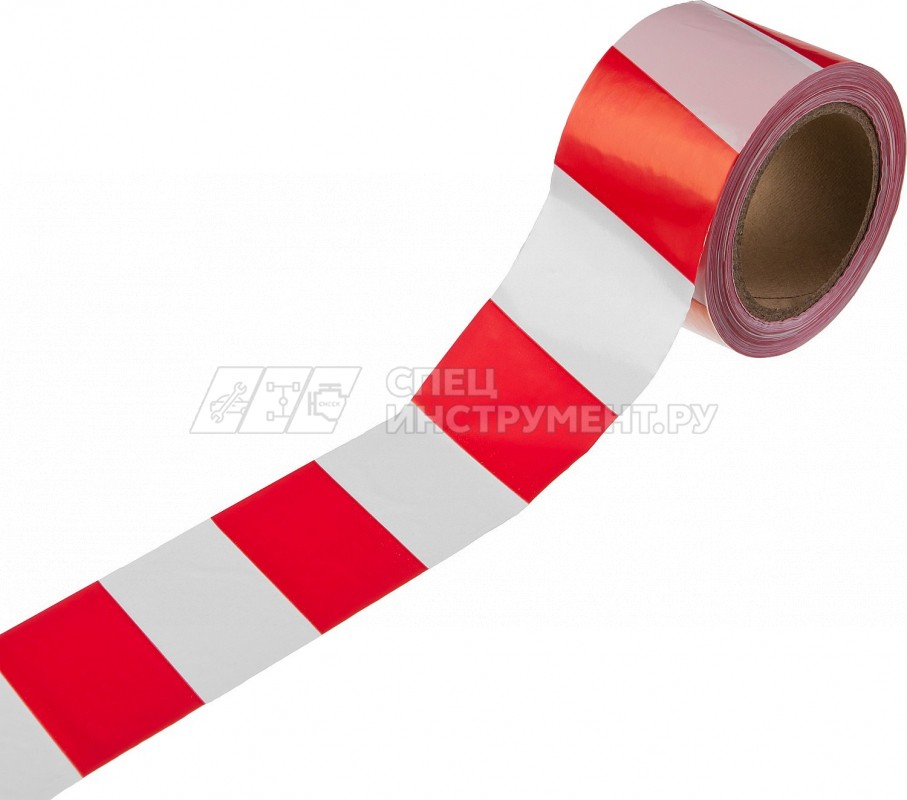 Сигнальная лента ЗУБР "МАСТЕР", цвет красно-белый, 75мм х 200м