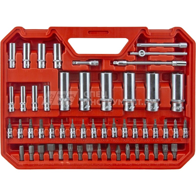 Набор инструментов 1/4" & 1/2" 6-гранный (в кейсе) 114пр.