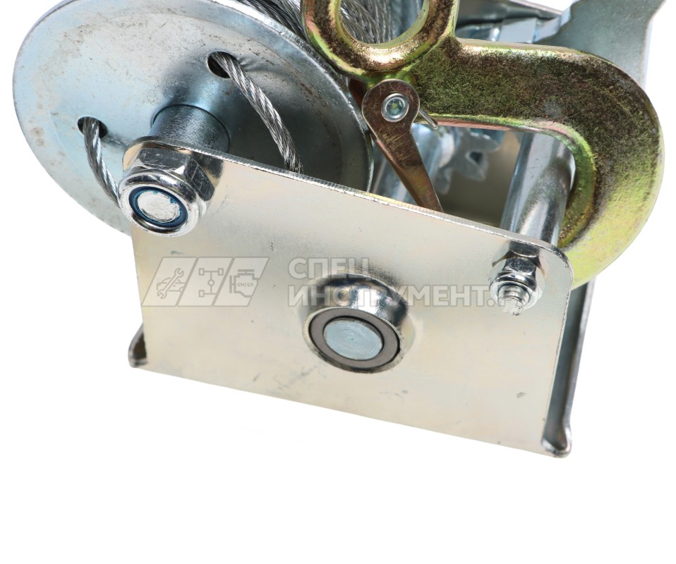 Лебедка ER-97220 ручная барабанная, 220кг (стальной трос, Ø -3мм, длина троса-8м) ЭВРИКА