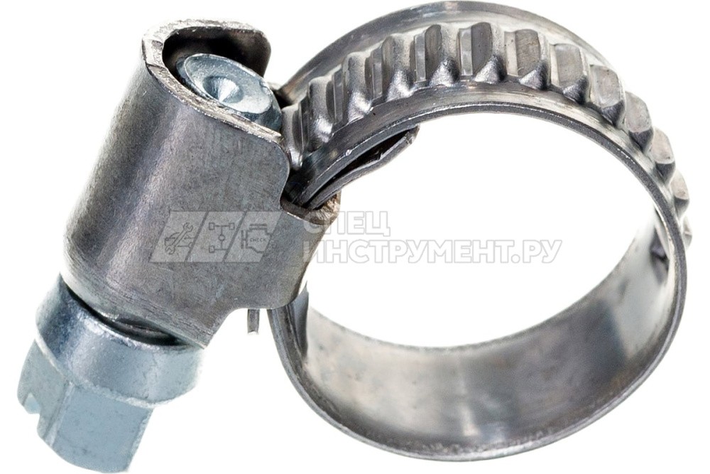 Хомут червячный 10-16мм (нержавеющая сталь)