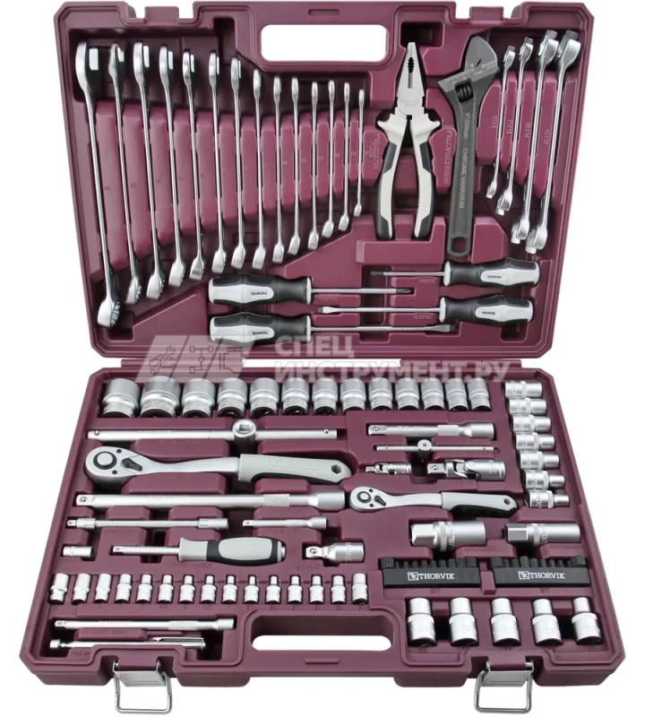 TS101 Набор инструмента универсальный 1/4", 1/2"DR, 101 предмет