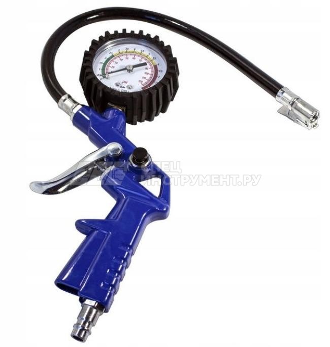 Пистолет для подкачки шин с манометром и шлангом (0-8.5 Bar), в блистере