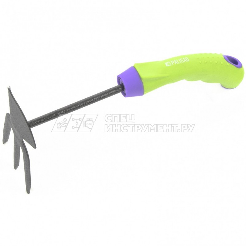 Мотыжка комбинир, профиль "лепесток" и 3-зубая, защ, покр, обрез, эргономичная рукоятка