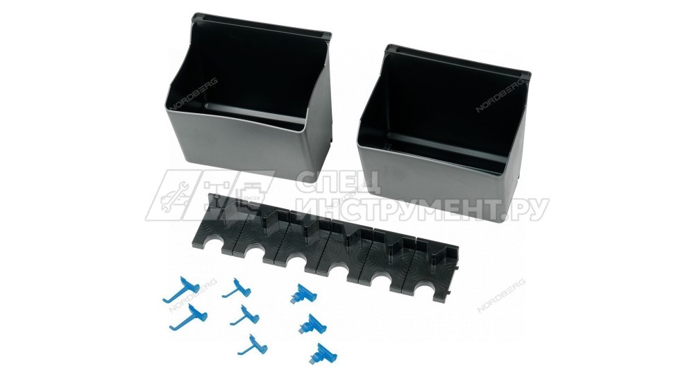 Тележка инструментальная с пластиковыми полками (состоит из 2 коробок) синяя