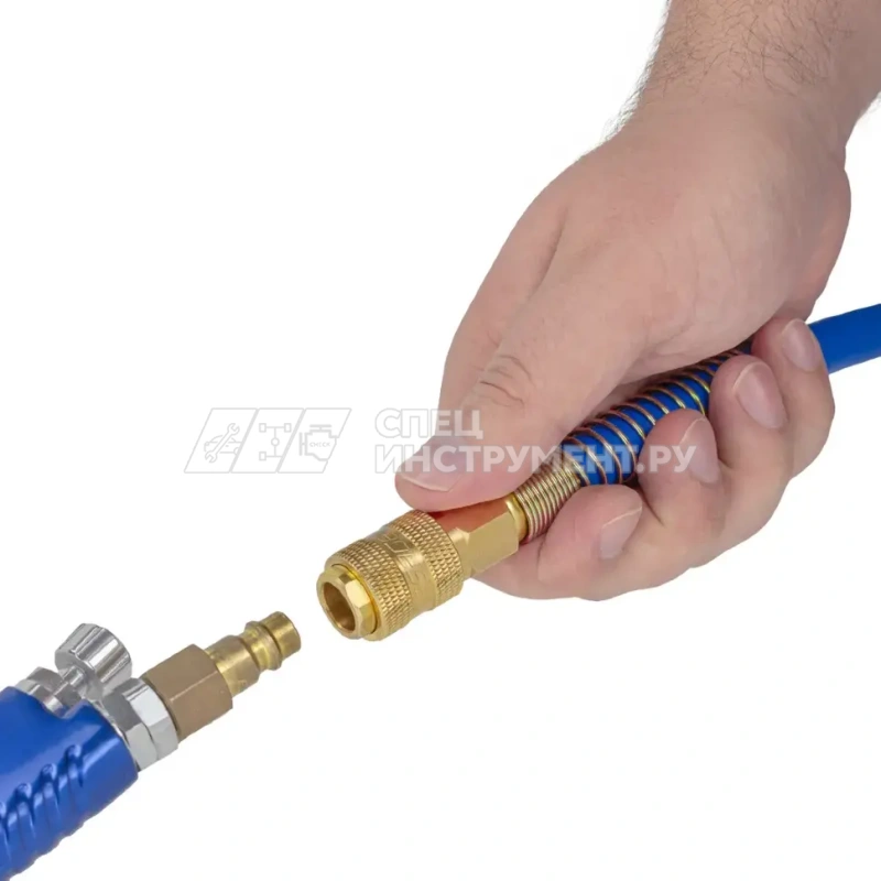 Шланг резиновый воздушный армированный с фитингами 10мм x 16мм x 15м