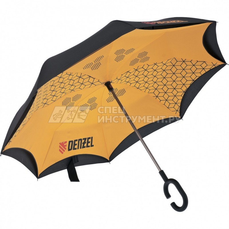 Зонт-трость обратного сложения, эргономичная рукоятка с покрытием Soft Touch