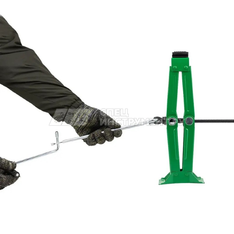 Домкрат RF-105B механический "ромб" с резиновой накладкой 1.5т(h min 110мм, h max 393мм, L-415мм)  ROCKFORCE /1 NEW