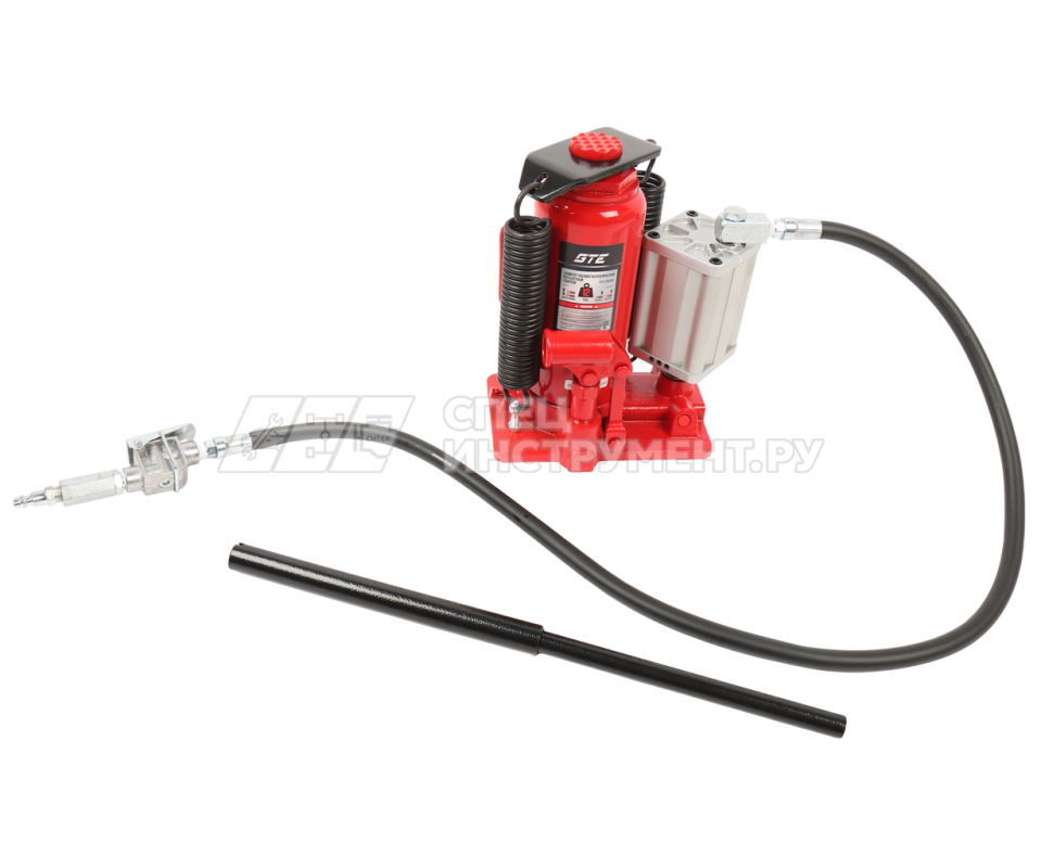 Домкрат пневмогидравлический бутылочный 12т (h min-260мм, h max-510мм, ход штока-170мм,  ход винта-80мм) GTE /1/6