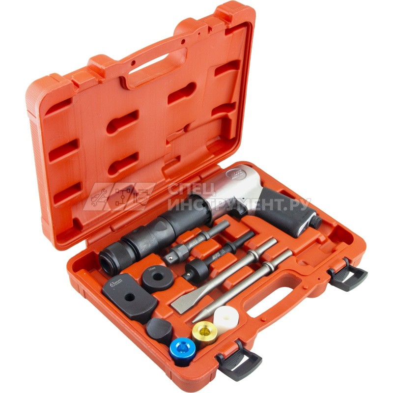 Пневмомолоток 2100 ударов в минуту с набором зубил, 12пр.