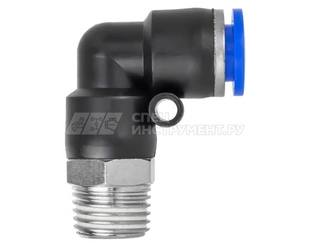 Фитинг угловой для пластиковых трубок 10мм с наружной резьбой 1/4"