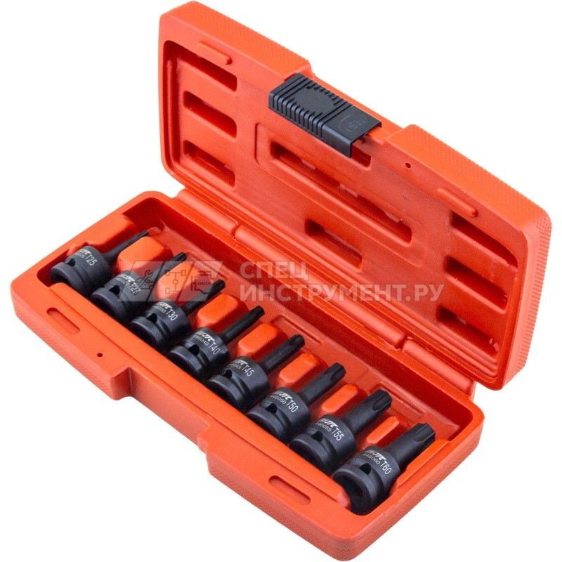 Набор головок ударных TORX 1/2" T25-T60, длина 60мм (в кейсе) 9пр.