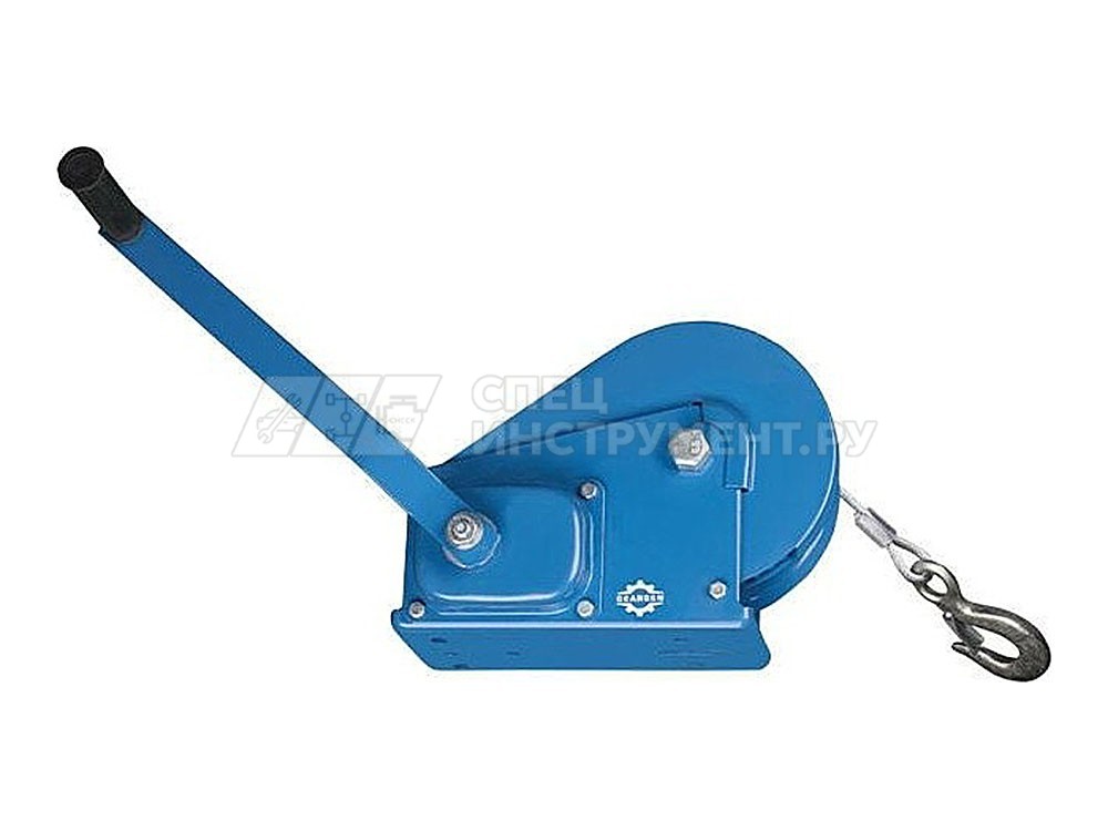 Лебедка ручная барабанная с тормозом GEARSEN BHW-1100 (1179кг, канат 20м)