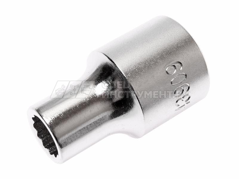 Головка торцевая 12-гранная 1/2" х 9мм, длина 38мм