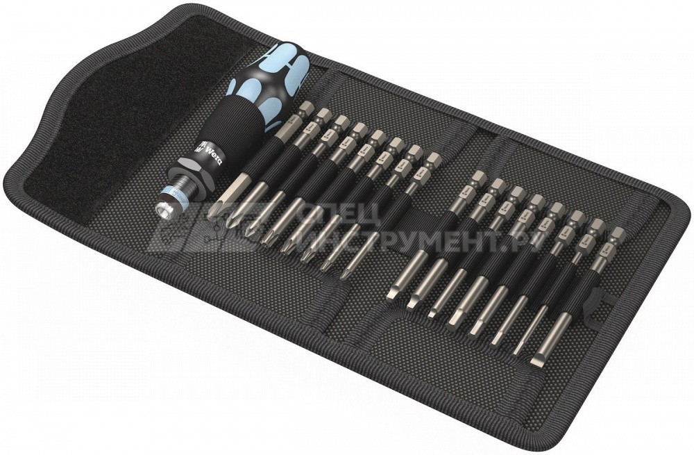 Kraftform Kompakt 60 Imperial, нержавеющая сталь, набор бит с рукояткой-битодержателем и патроном Rapidaptor, 17 предметов