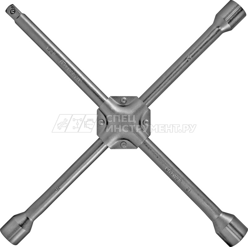 Ключ баллонный крестообразный, усиленный, 17х19х21x1/2"DR, 380 мм