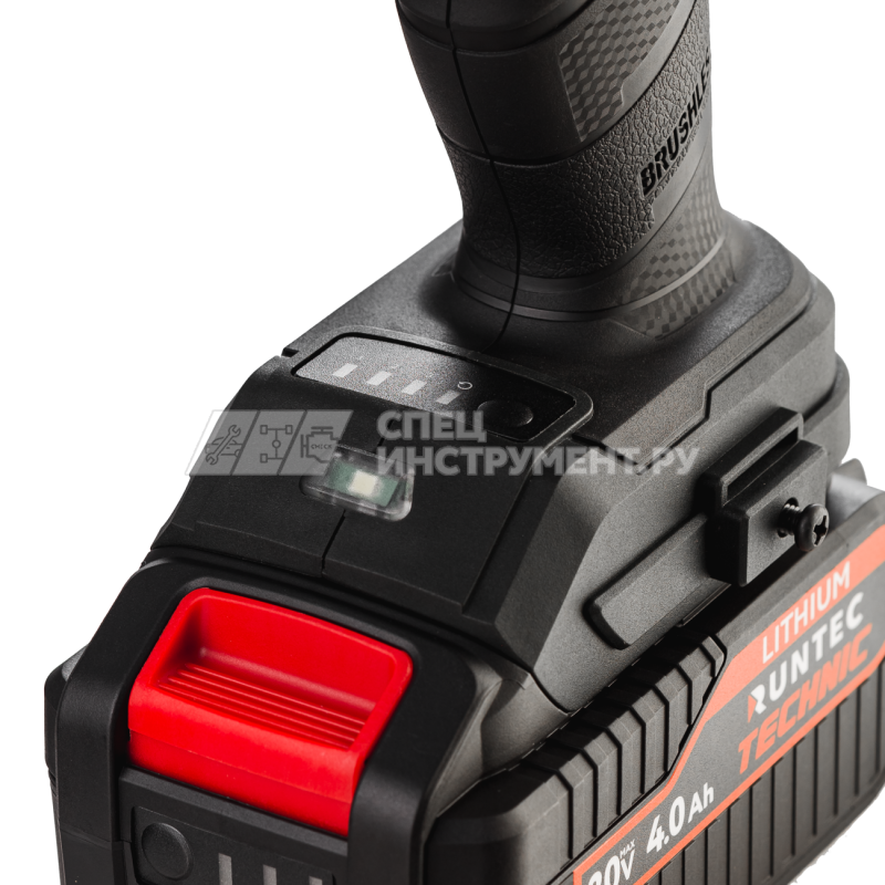 Гайковерт ударный аккумуляторный RUNTEC TECHNIC 1/2", 20В, 2*4Ач, 800Нм