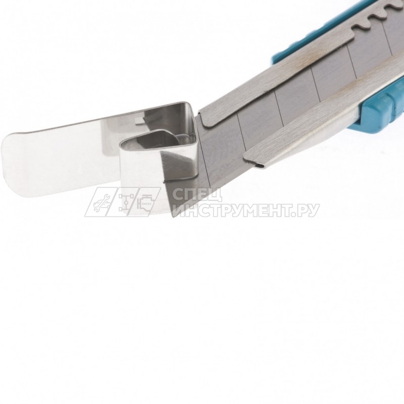 Нож 160 мм, метал.корпус, выдв. сегм. лезвие 18 мм (SK-5), метал. напр-щая, клипса для ремня