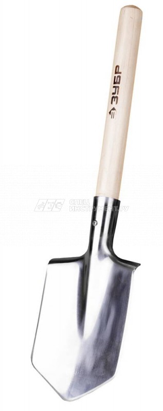 Лопата ЗУБР "ЭКСПЕРТ" саперная из нержавеющей стали, защитный чехол, 190х145х550мм