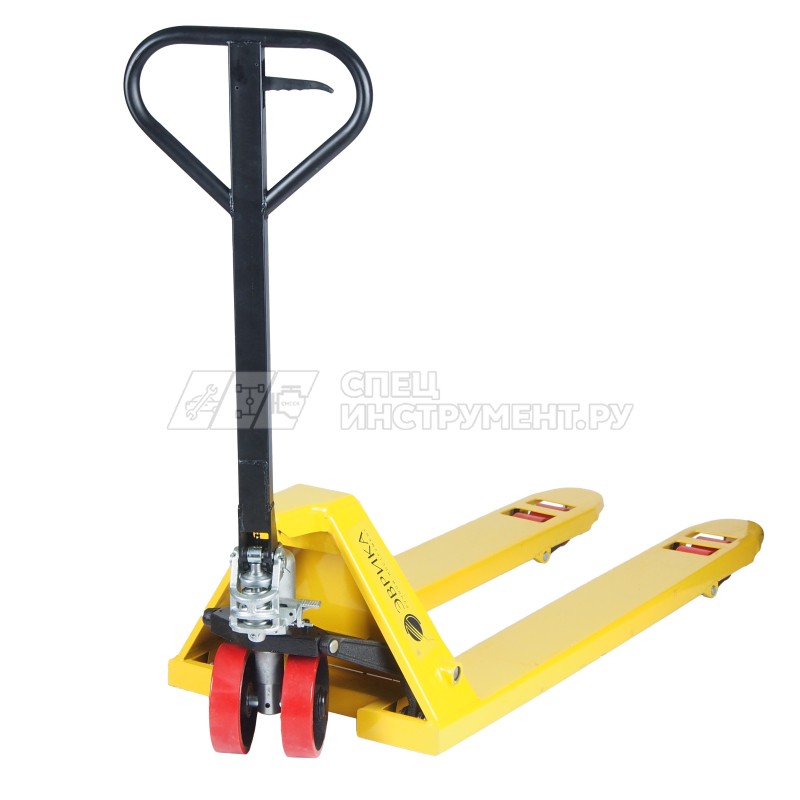 Тележка гидравлическая (рохля) ER-67002 ручная 2т (ручной спуск,длина вил 1200мм,колеса:полиуритан, min 85мм.max 200мм) ЭВРИКА