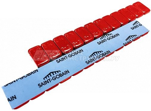 Грузы самоклеящиеся стальные с красным полимерным покрытием 5gX12 (50шт в упаковке)