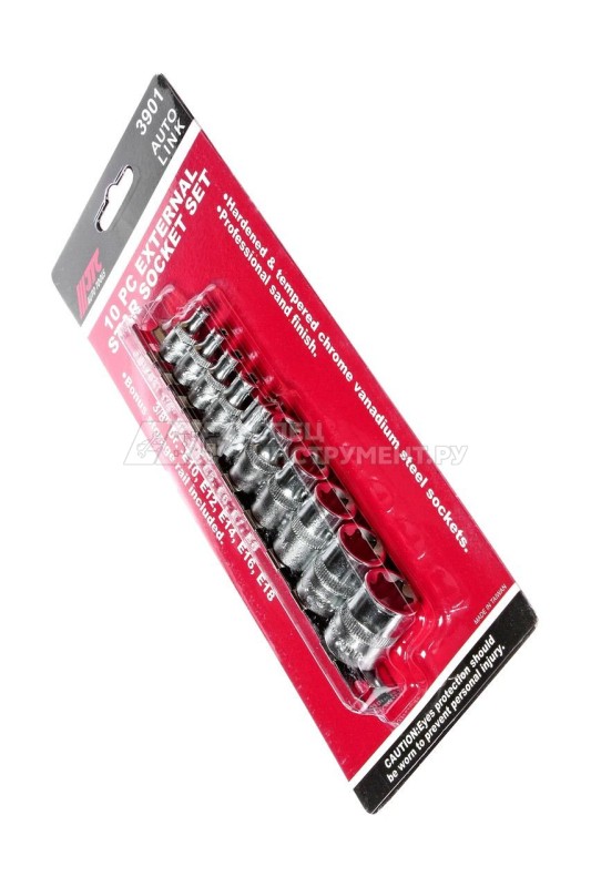 Набор головок торцевых TORX 1/4-3/8", E4-E18, 10пр.