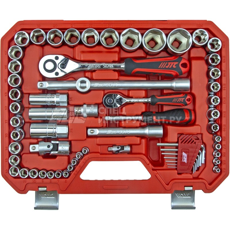 Набор инструментов 1/4" & 1/2" 6-гранный (в кейсе) 114пр.