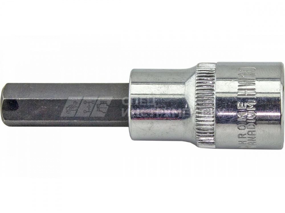 Головка со вставкой HEX 1/2" 10мм с отверстием 7,5мм для разбора форсунок "AV Steel" AV-926012