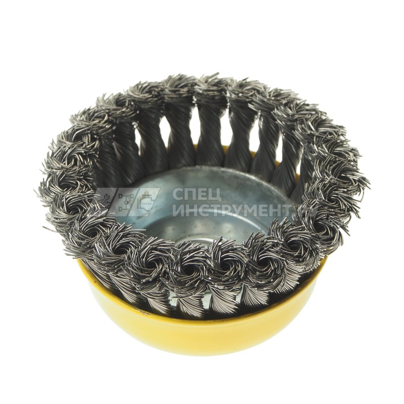Щетка для УШМ ER-11100: 100мм М14 "Чашка" стальная проволока 0,5мм (макс. 8500 об/мин.) ЭВРИКА