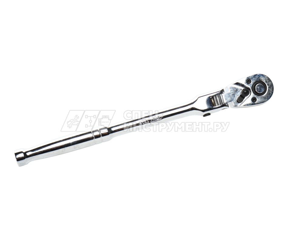 Трещотка 3/8" 72 зуба шарнирная с металлической рукояткой, L-268мм