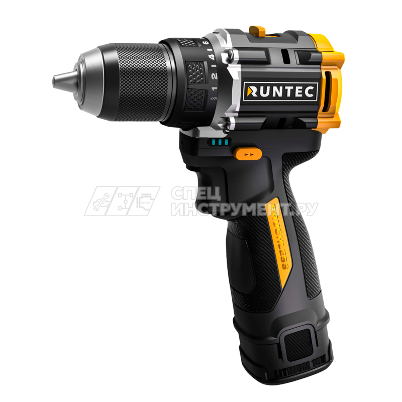 Дрель-шуруповерт аккумуляторная RUNTEC PRO 10 мм, 16В, 2*2Ач, 50Нм