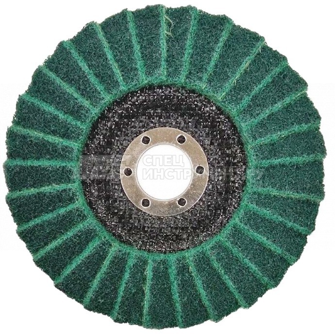Круг лепестковый из нетканного материала 125х22.2мм (зеленый, max об/мин 10000)