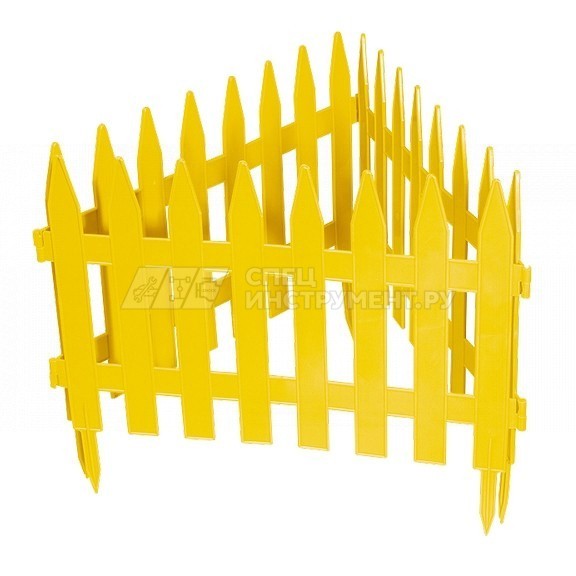 Забор декоративный "Рейка", 28 х 300 см, желтый, Россия