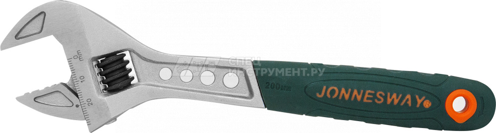 Ключ разводной эргономичный с пластиковой ручкой, 0-24 мм, L-200 мм