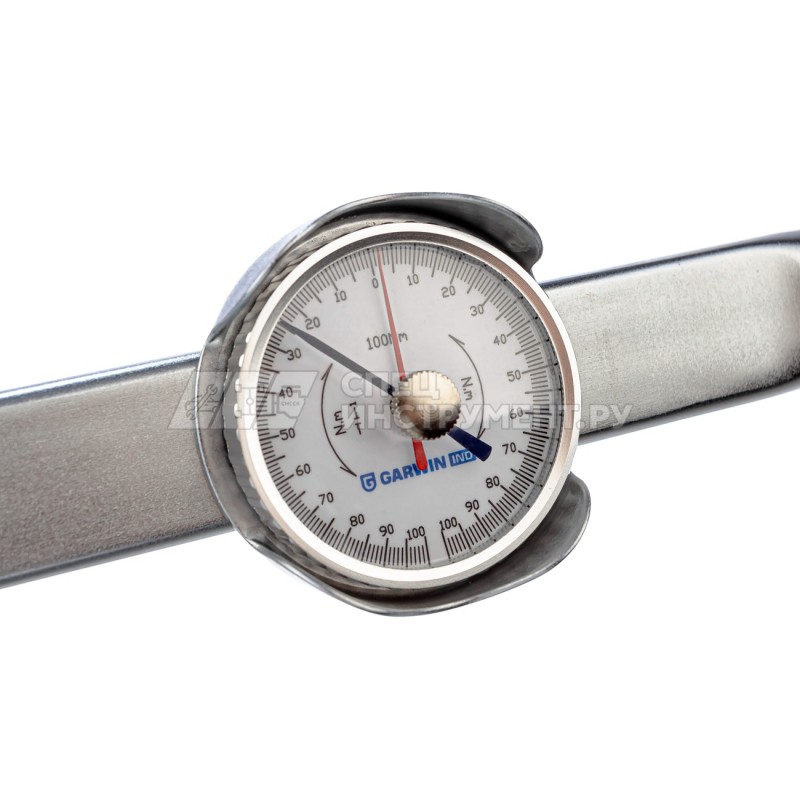 Динамометрический ключ 0-100 Нм, стрелочного типа, двусторонний, с приводным квадратом 1/2"