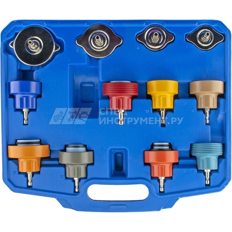 Набор для проверки герметичности системы охлаждения, 14пр.